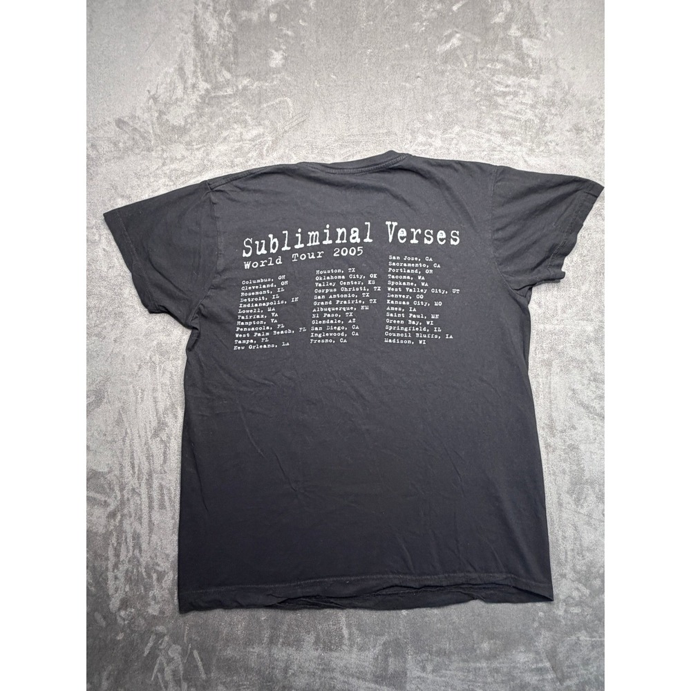 Slipknot T-Shirt Mens Medium Black Subliminal Verses World Tour 2005 Graphic Tee - Picture 3 of 8